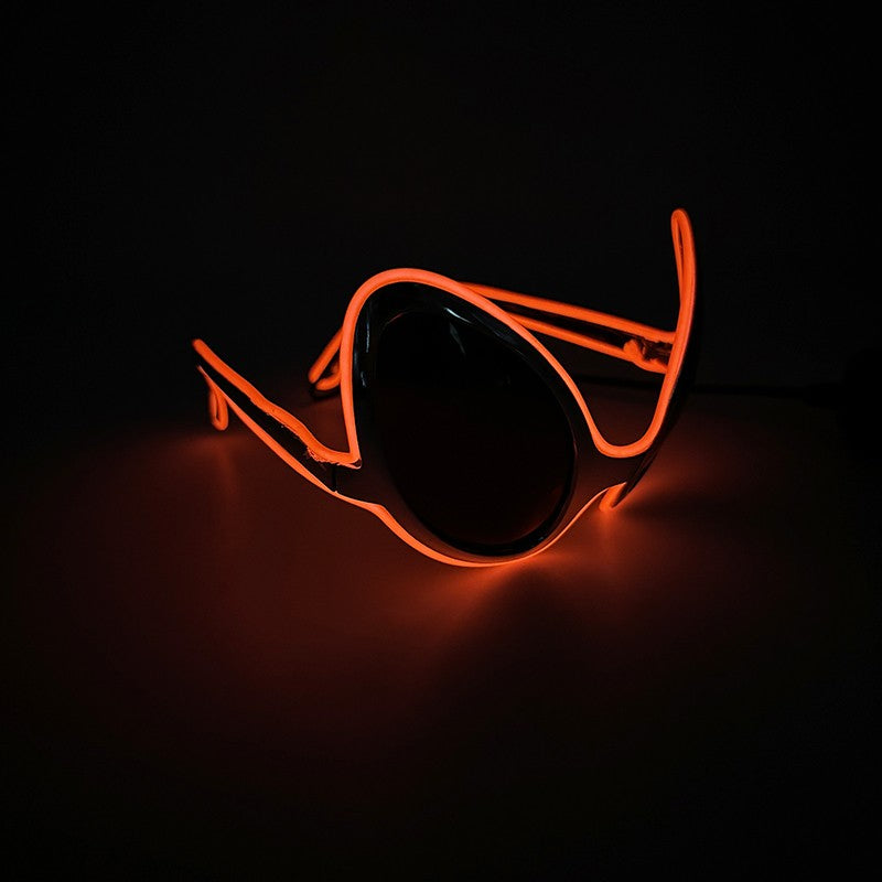 Led Glasses NightClub Masquerade Concert Club Neon Accessories Cool Vogue Flashing LED Futuristic Glasses Men Metal Cool Glasses