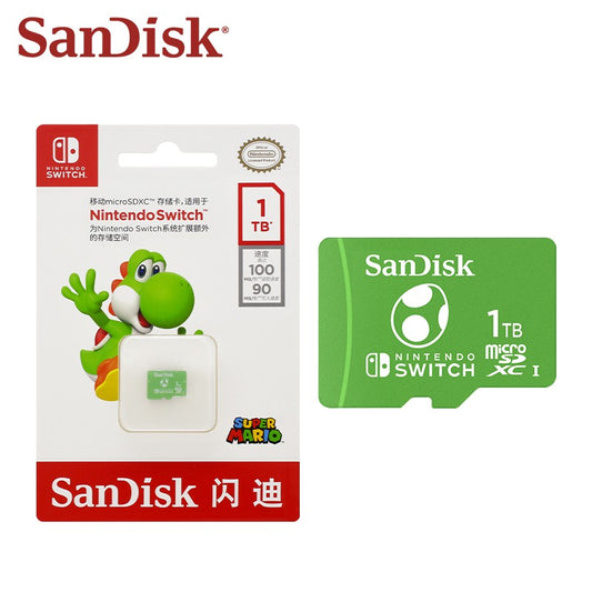 Original SanDisk micro sd card 128gb 256gb 512gb 1tb U3 microSDXC Memory Game Expansion Card for Nintendo Switch Up to 100Mb/s