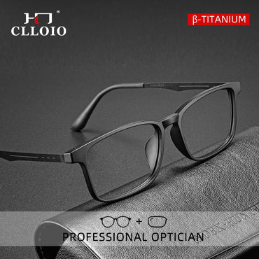 CLLOIO High Quality UltraLight Flexible Titanium Reading Glasses Anti Blue Light Myopia Glasses Prescription Progressive Eyewear