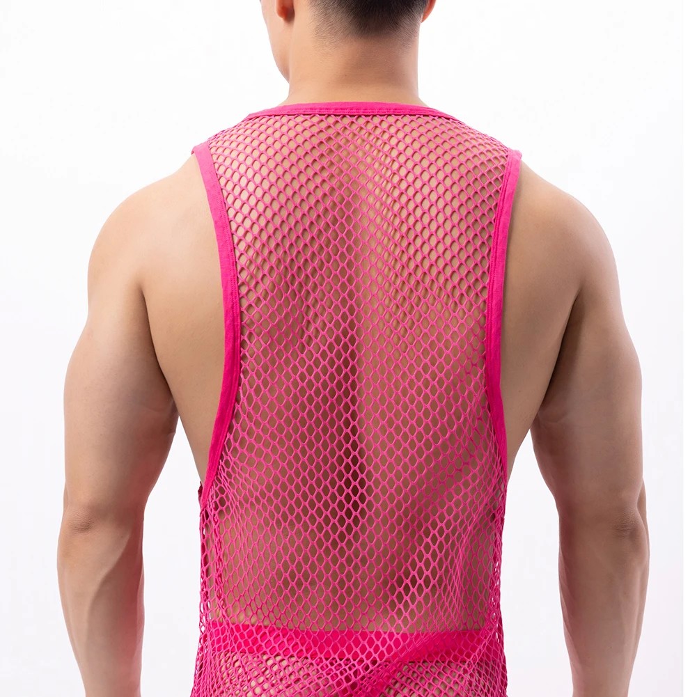 BRAVE PERSON Fashion Men Clothing Bodybuilding Gym Tank Tops Sleeveless Mesh Undershirt Fitness Workout Vest