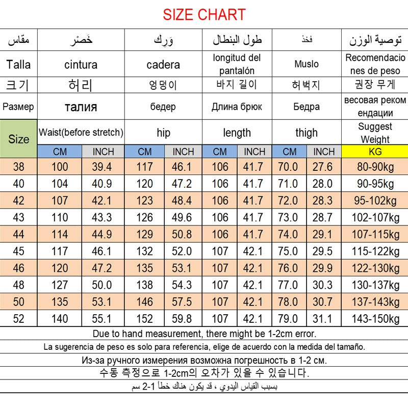 Plus Size 48 50 52 Mens Black Long Pants Casual Business Suit Pants