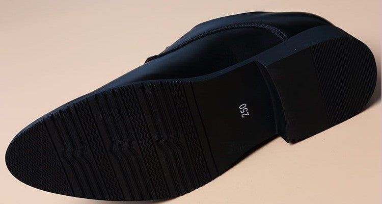 Men Wedding Leather Business Men's Dress Pointed Casual Youth British Style Inner Heightening Spring 2024 New Arrivals Shoes