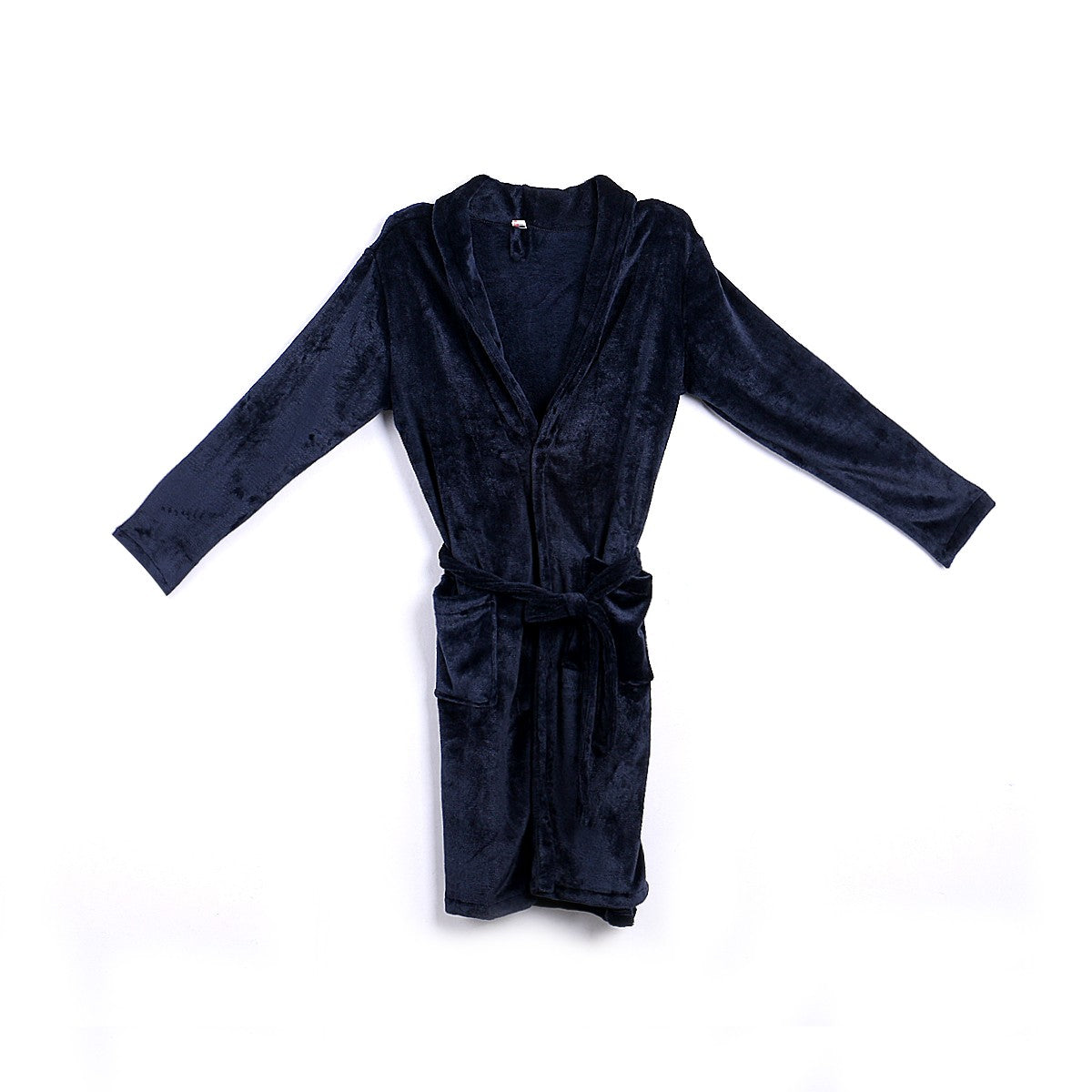 Casaul Men's Plush Shawl BathRobes with Sashes Men Soft Long Sleeve 2 Side Pockets Cloak Winter Solid Warm Dressing Gown M-XXL