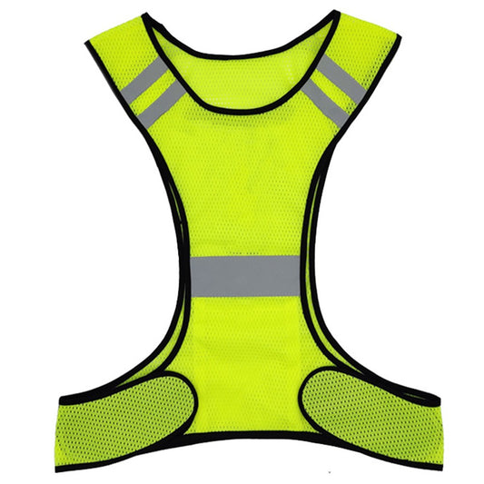 High Visibility Running Vest Breathable Fluorescent Mesh Vest Lightweight Adjustable for Men Women Outdoor Night Riding