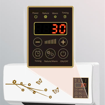 Space Heater for Indoor with Remote Wall Mounted Conditioner Low Noise Timing Function for Home Office EU Plug 220V