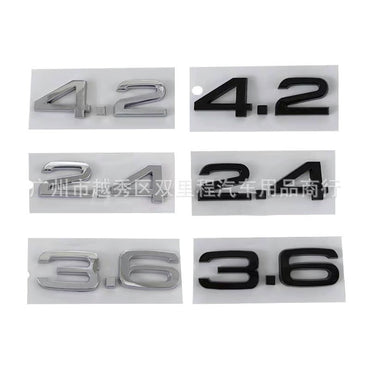 3D ABS Chrome Black Car Letters Rear Trunk Badge Sticker Logo 3.2 3.6 TDI Emblem Decals For Audi 3.2 3.6 TDI Auto Accessories