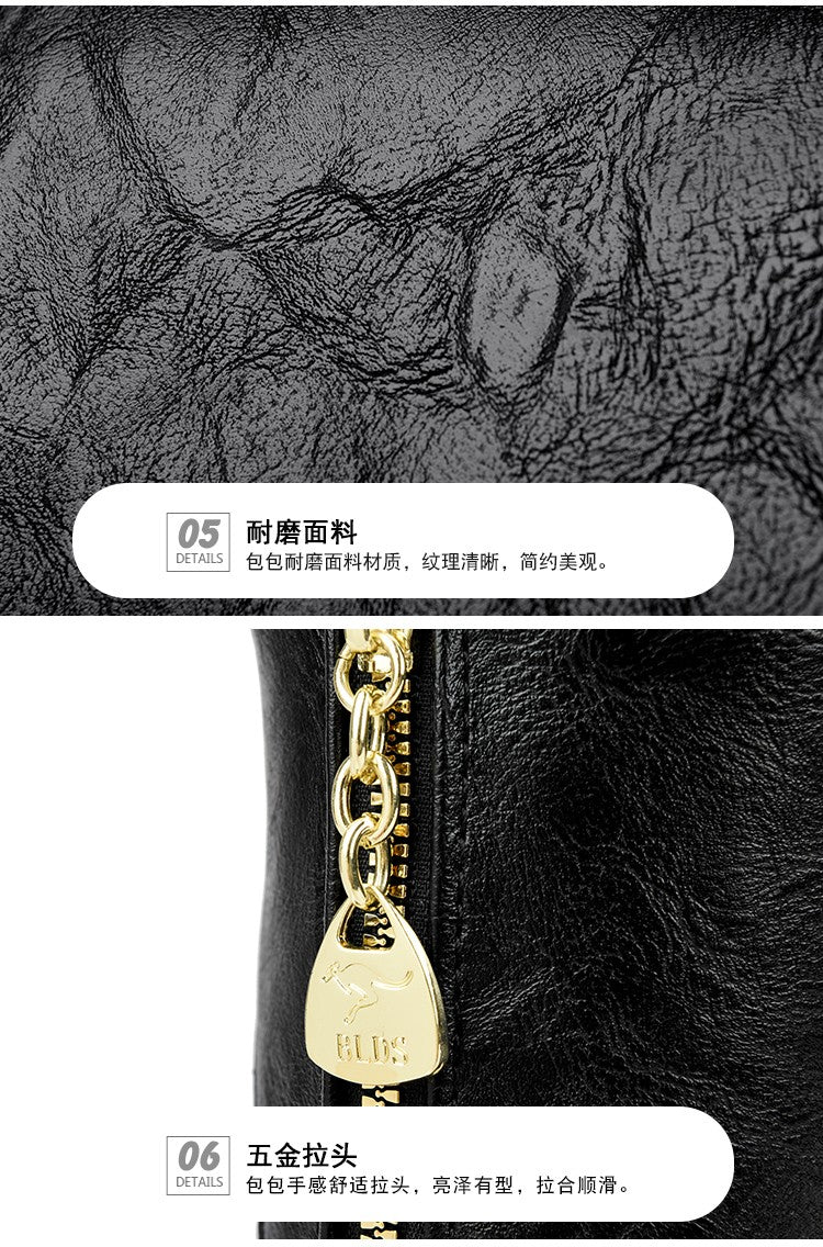 Casual Women Handbag Soft Leather Shoulder Crossbody Bags for Women 2024 New Fashion Print Ladies Messenger Tote Bag