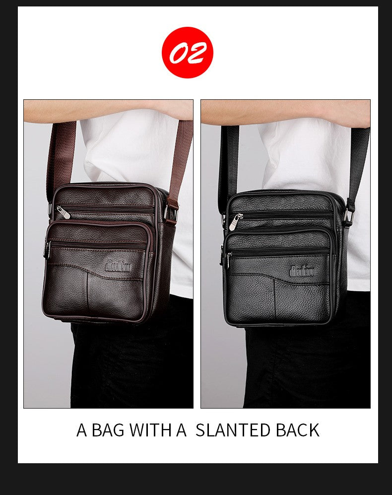 Men's Large size Genuine Leather Shoulder Bags High quality Tote Fashion Business Man Crossbody Messenger Bag Leather Bags