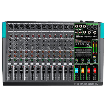 6/8/12/16 Channels Audio Sound Mixer Depusheng Mixing DJ Console USB 48V Phantom Power 256 DSP Effects Sound Table for stage
