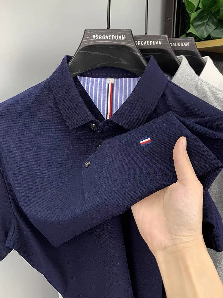 Summer luxury brand short sleeve POLO shirt men's fashion custom design embroidered top comfortable breathable casual T-shirt