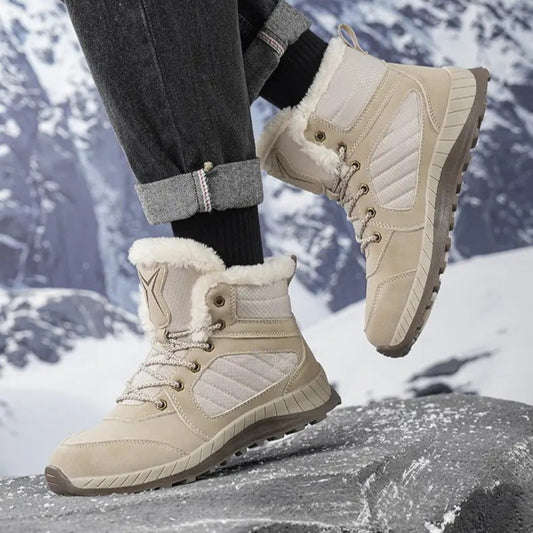 Men Women Waterproof Winter Boots Snow Barefoot Casual Shoes Outdoor Warm Work Shoes Ankle Shoes for Trekking Climbing Hiking