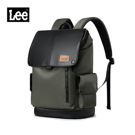 LEE New Korea Style Flip Leather Backpack Women Men Large Capacity Business Commuter Travel Rucksack Buy Laptop School Book Bag