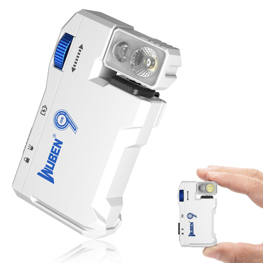 WUBEN G5 Rechargeable EDC Flashlight, 400 Lumens Dual Light Sources Mini Flashlight with RGB Light, Portable Pocket Flashlights