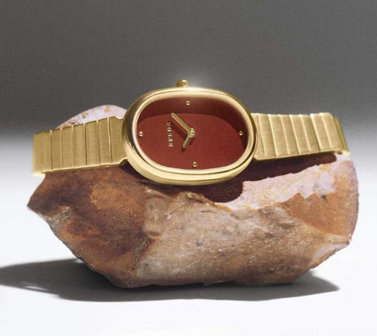 Bredan Oval Watch Women's Small and Luxury Retro European and American Personalized Quartz Fritillaria Dial