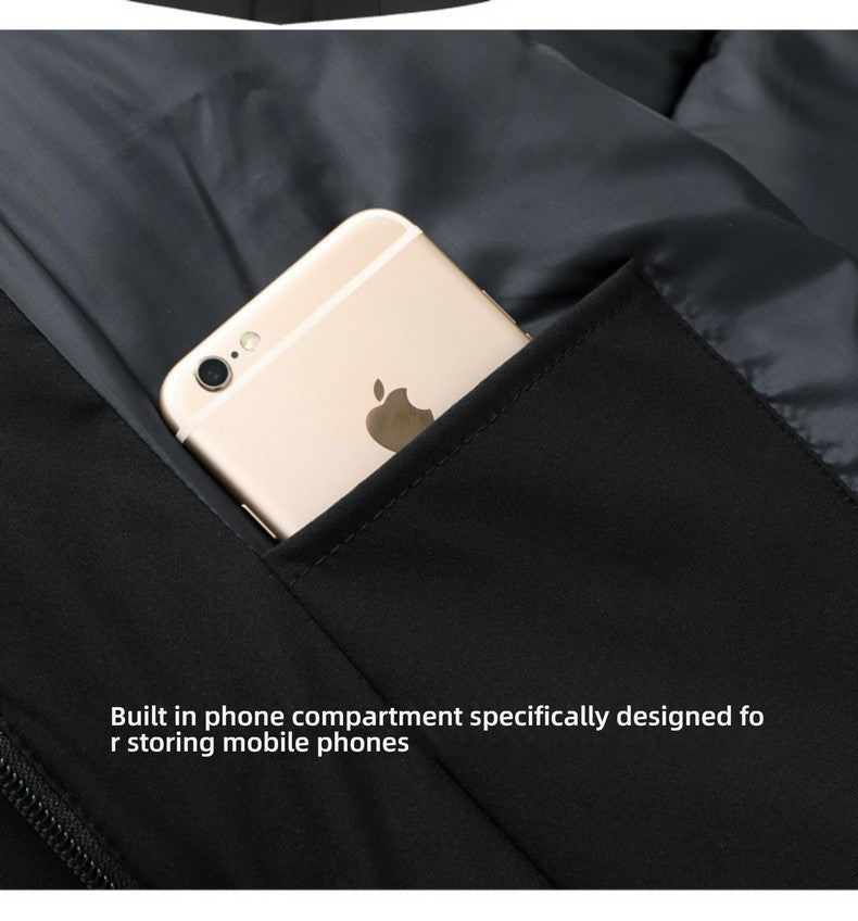 Top Grade Designer New Brand Men Parka Jacket Thick Casual Fashion Windbreaker Hooded Quilted Bubble Coats Long Mens Clothes