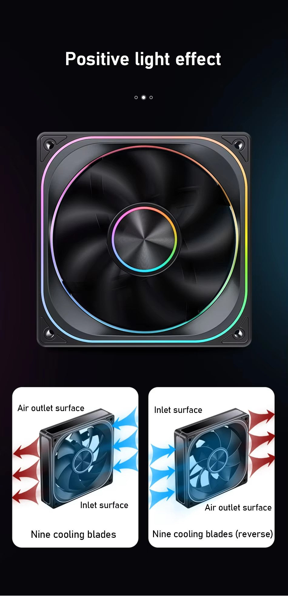 JONSBO ZA-120/240/360 Computer Case Fan 12CM 5V ARGB 120mm Monolithic Structure Water-Cooled Fan PWM Forward/Reverse Fan Kits