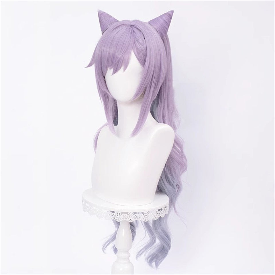 STOCK Keqing Wig Game Genshin Impact Cosplay Gradient Cosplay Wig DokiDoki Genshin Impact Keqing Cosplay Dyeing Hair