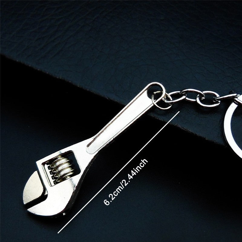 1 Chave inglesa multifuncional mini, Chave de boca mini, Ferramenta manual portátil, Chave inglesa de mandíbula, Chaveiro, Ferramenta de chave ajustável