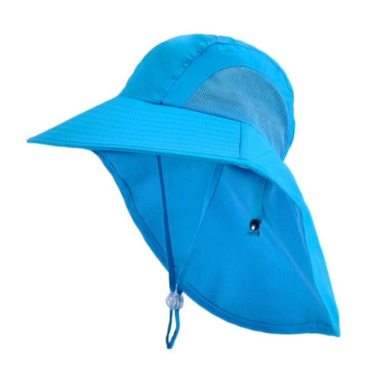 Children Summer Bucket Hats UV Protection Outdoor Beach Sun Hat Boy Girl Flap Cap Adjustable Wide Brim Cap