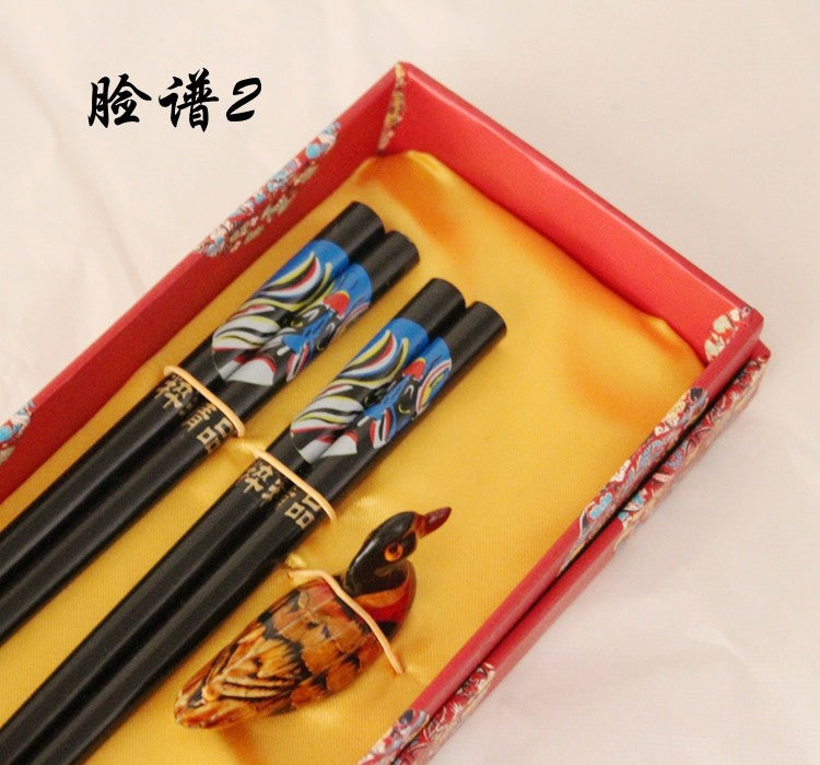 Hashis de madeira 2 pares com descanso características chinesas China Affairs apresenta melhor presente pauzinhos lembrança