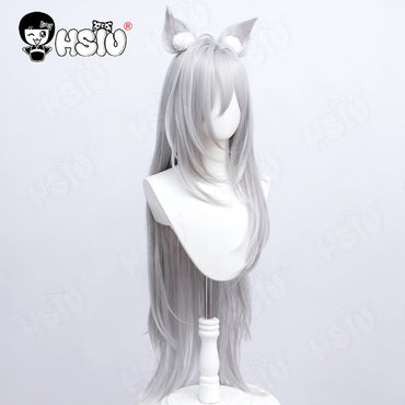 Sunaokami Shiroko Cosplay Wig Clothing Fiber synthetic wig Game Blue Archive cosplay Wig?HSIU ?Silver gray long Wig+Wig Cap