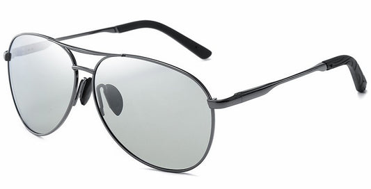 Aviation Metail Frame Polarized Sunglasses Men Color Changing Sun Glasses Pilot Male Day Night Vision Driving