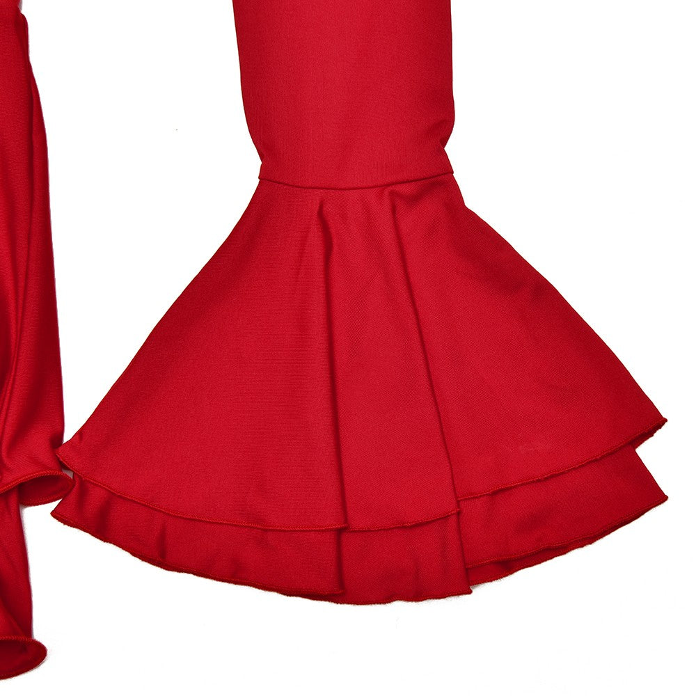 Absobe Women's A-Line Bodycon Mini Dress Ruffle Hem V-Neck Asymmetrical Buttons