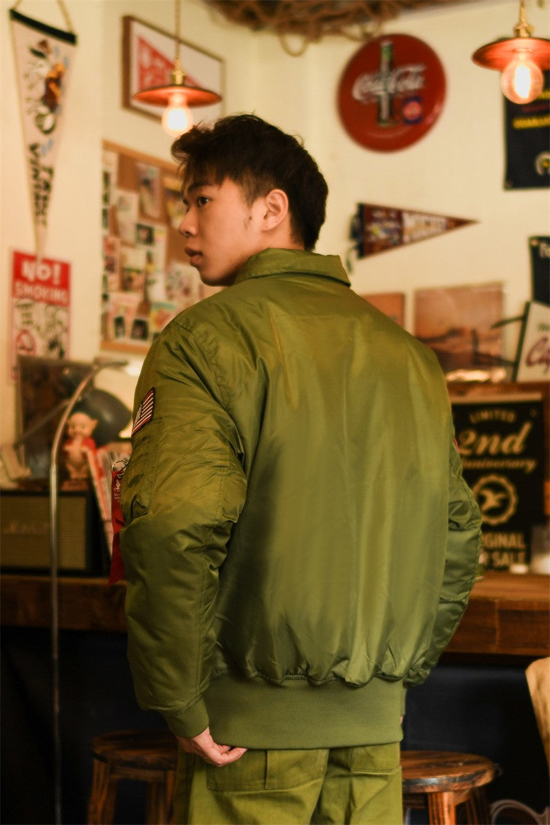 TOP GUN CWU-45P Plus Size Waterproof Outdoor Motorcycle Puffer Black Bomber Varsity Jacket Men Womens Thick Winter Coat