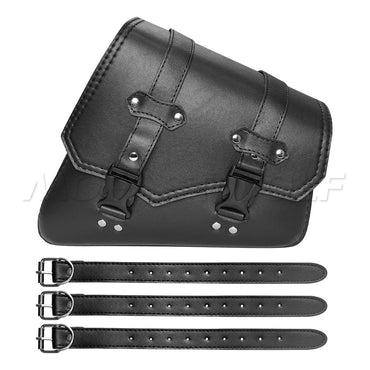 Universal Accessories Triangle Synthetic Leather Motorcycle Side Saddle Bag for Cafe Racer ATV For Harley Sportster XL 883/1200