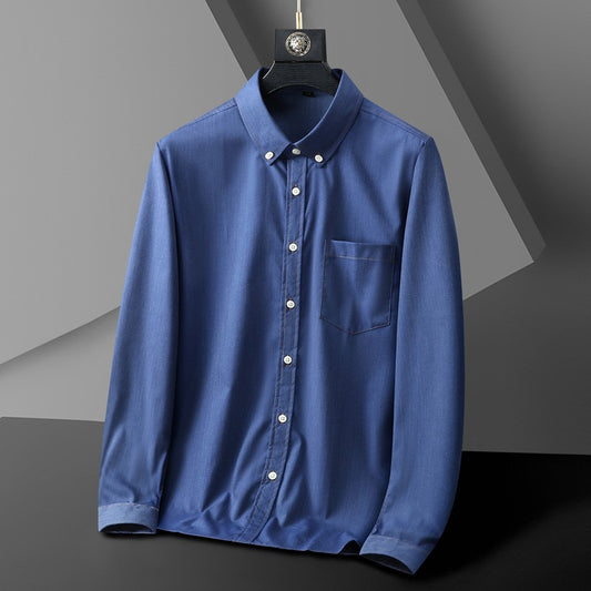 Men Shirt Denim Oversize 6XL 7XL 8XL 10XL Plus Size Fashion Casual Cowboy Blue Pockets Loose Long Sleeve Cotton High Quality