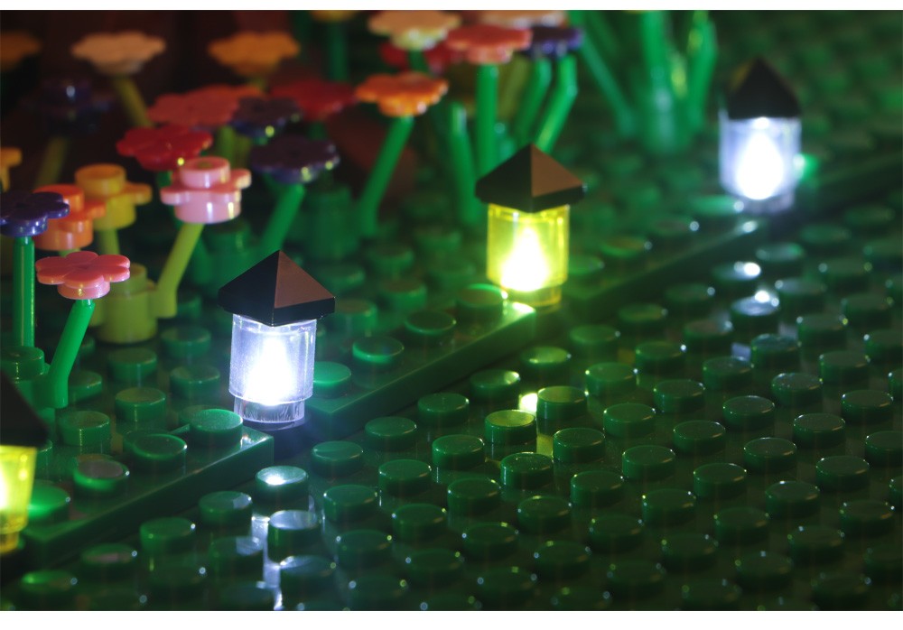 10PCS 0.8mm Pin RGB LED Building Blocks USB Lamp DIY Street Light City Electric Decorate 1X1 Brick Toy Compatible All Brands