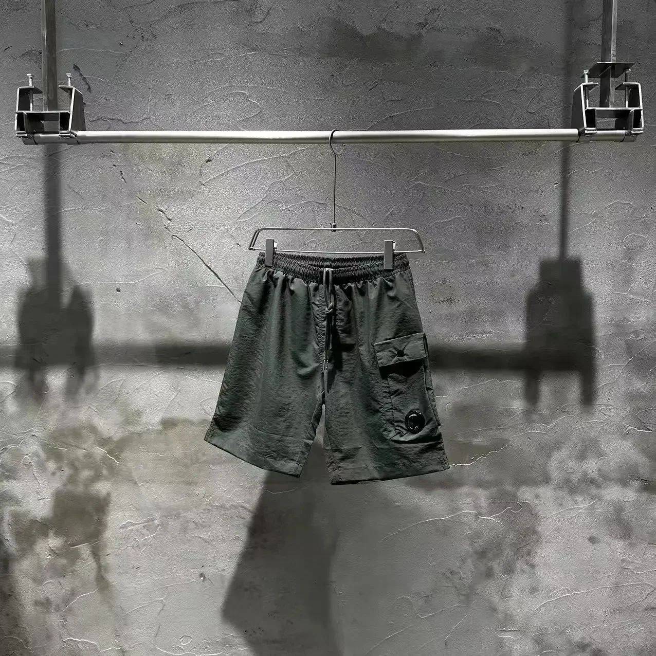 New CP Summer Youth Casual Sports Loose Beach Pants Nylon Shorts Quick drying 5-point Pants Trendy Brand Men's Fashion