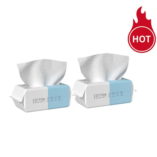 Extra Thick Disposable Facial Towels - Gentle and Absorbent Cotton Makeup Remover Wipes