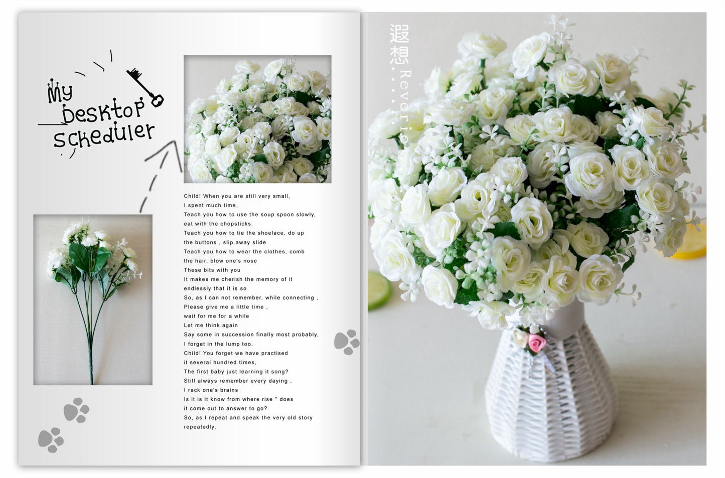 30cm 15Heads Artificial Mini Roses Flower Bouquet Home Living Room Office Desktop Ornament Fake Flowers Wedding Party Decor