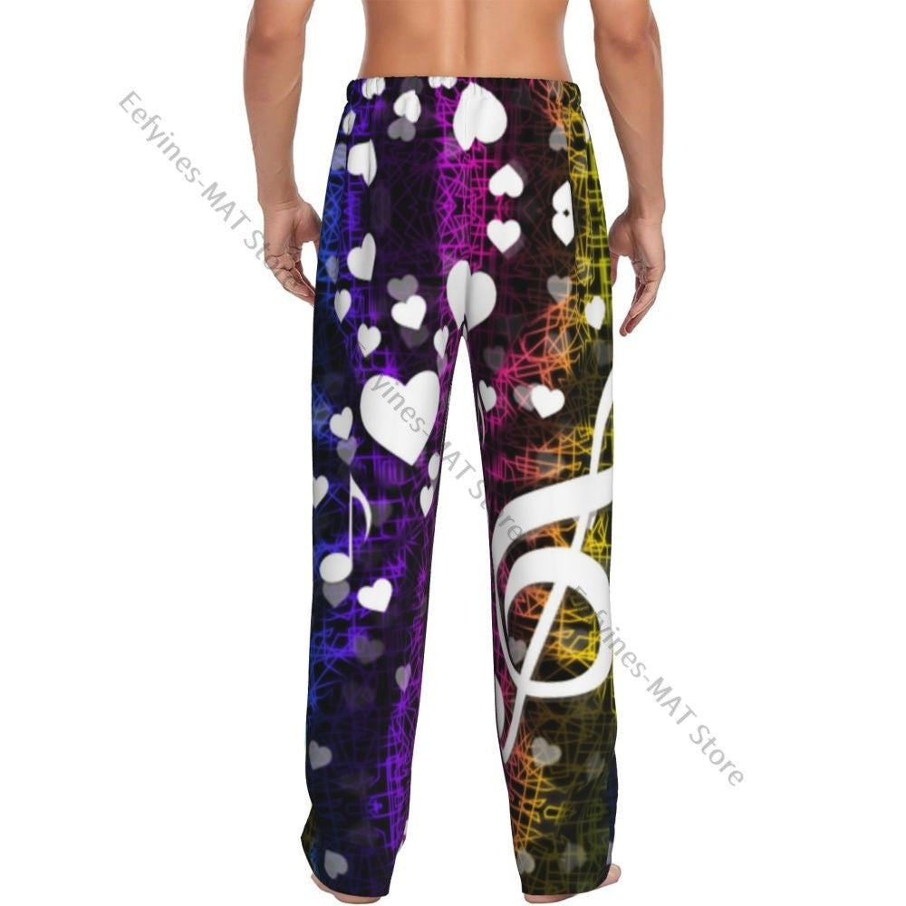 Cute Hedgehog Mens Pajamas Pyjamas Pants Lounge Pants Sleep Bottoms