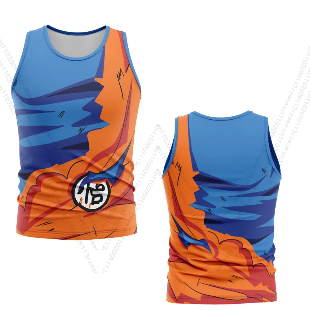 Goku Kame Kai Dragon Ball Anime Tank Top Men's Cosplay Print Gym T-shirt Exercise Casual Breathable Sports Kid Basketball Vest
