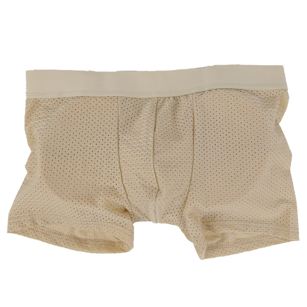 Men Hip Lift Body Shaper Sponge Fake Butt Padded Boxer Briefs Hollow out Breathable Slimming Underwear Body Shaping Enhancement