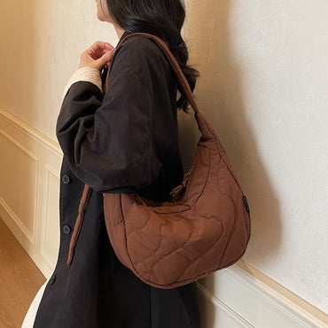 New Commuting Crossbody Bags for Women Fashion Texture and Simple Hobo Shoulder Bag Large Capacity Versatile Bags for Travel