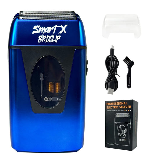 9000RPM BRDCLIP BRD999 Magnetic Motor Professional Electric Men's Beard Trimmer Double Foil Shaver USB Hair Cutting Machine