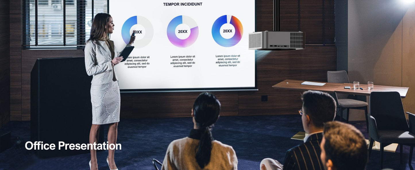 Projetor ULTIMEA Apollo P40 Full HD 1080P Nativo, Suporte a 4K, Projetor de Cinema Doméstico Inteligente com WiFi, Bluetooth e Foco Automático