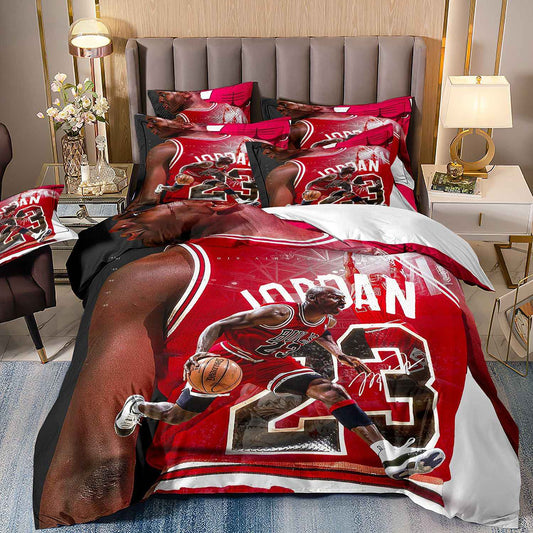 2025 Fashion Basketball Star Jor.dan Bedding Sets Pillowcase 2/3pcs Duvet Cover Set Quilt Cover for Young Boys Bedroom