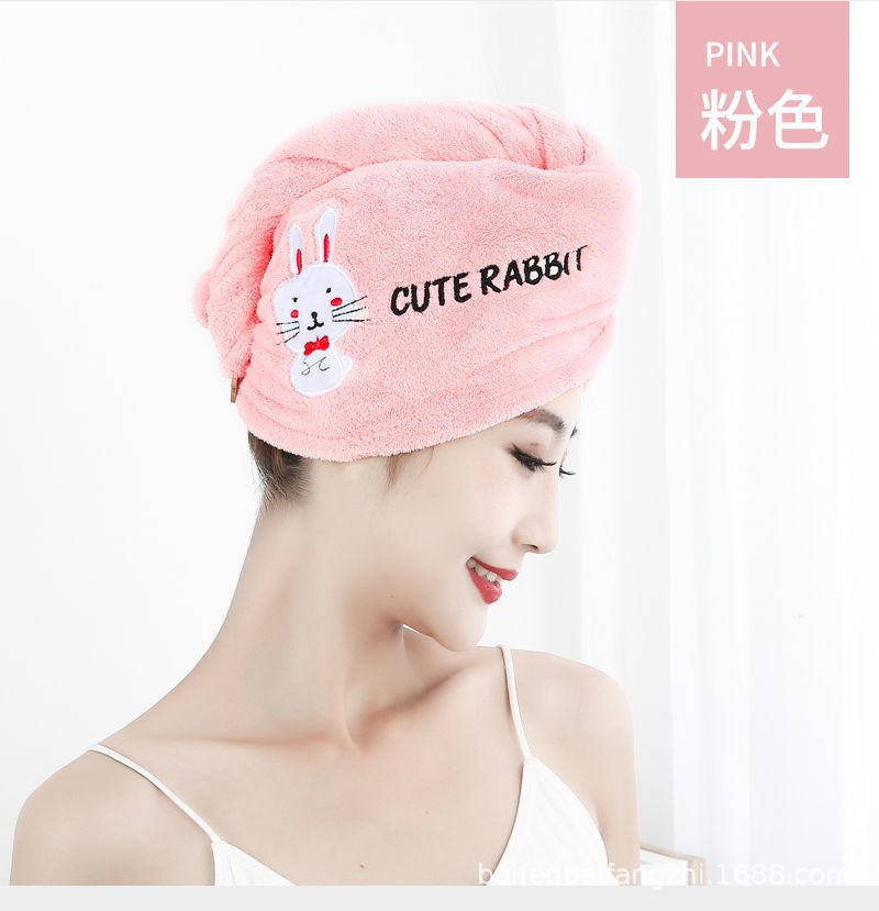 Hair Towel Women Girl's Magic Microfiber Shower Dry Hair Cap Bath Hats Bathroom Quick Drying Soft for Lady Turban Head