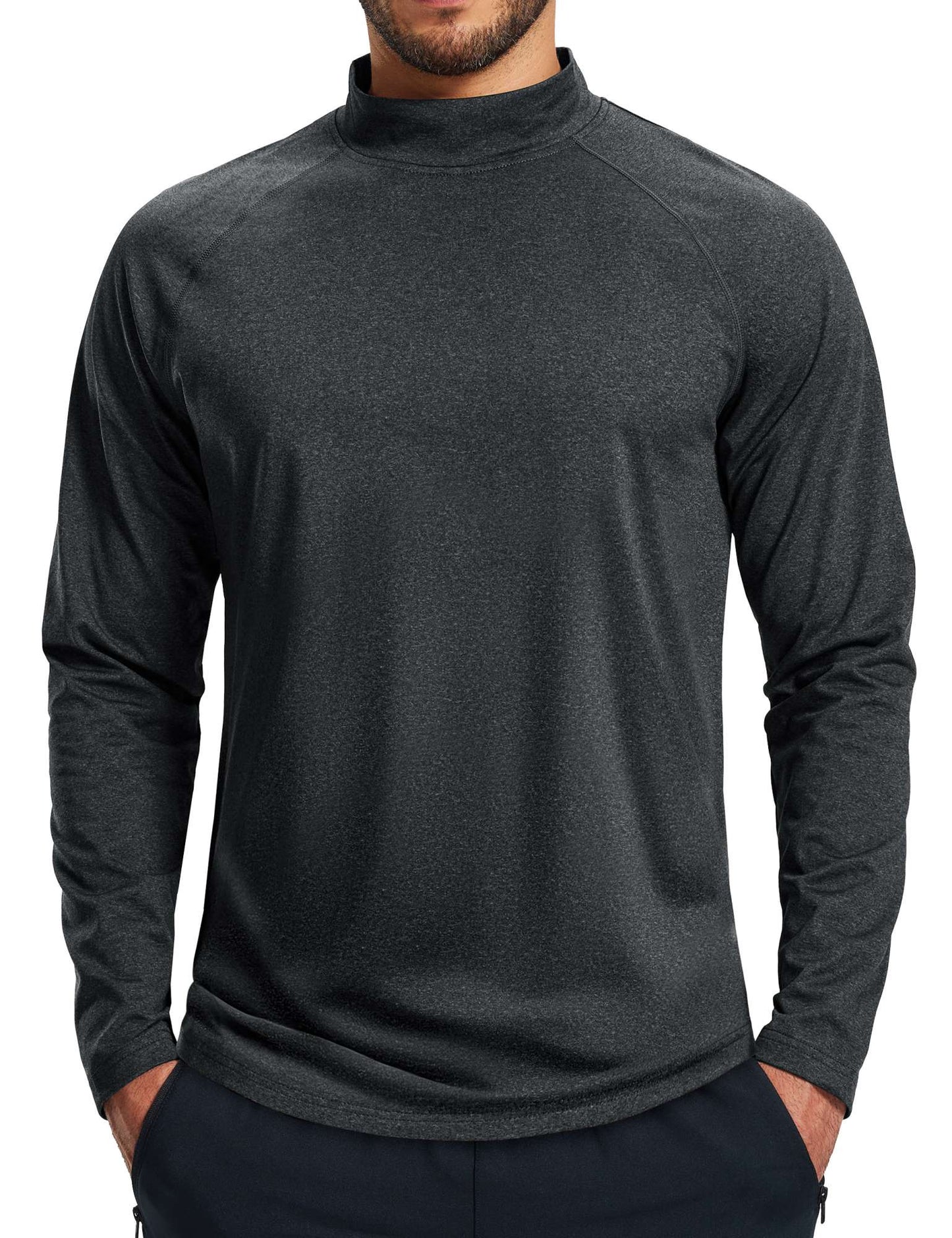 TACVASEN Men's Thermal Shirts Long Sleeve Micro-fleece Fleece Lined Base Layer Undershirts Athletic Warm Winter Workout Top