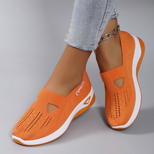 Sapatilhas femininas de verão com tela respirável, sapatos casuais, tênis, liquidação, frete grátis
