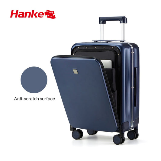 Mala de viagem de negócios Hanke New Design para bagagem de mão de bordo, de cabine, tipo trolley, em material PC, com rodas giratórias