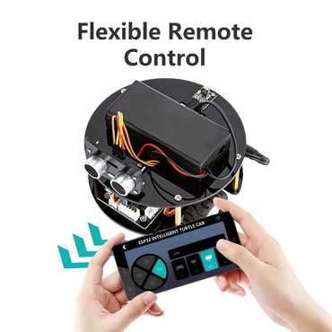 Carro Robô Tartaruga Inteligente Multifuncional KUONGSHUN para Kit de Robótica Programável ESP32 Arduino Robot STEM para Crianças