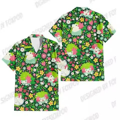 New Men's Hawaii Yellow Shirts Creative Chinese Landscape Painting Short Sleeve Aloha Shirts Cuban Style Summer Plus Size