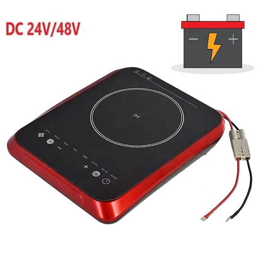 Electric Heaters Touch Button Solar 24 Volt 48v Induction Cooker High Efficiency 12v Cooking Stove for Car Outdoor Home Camping