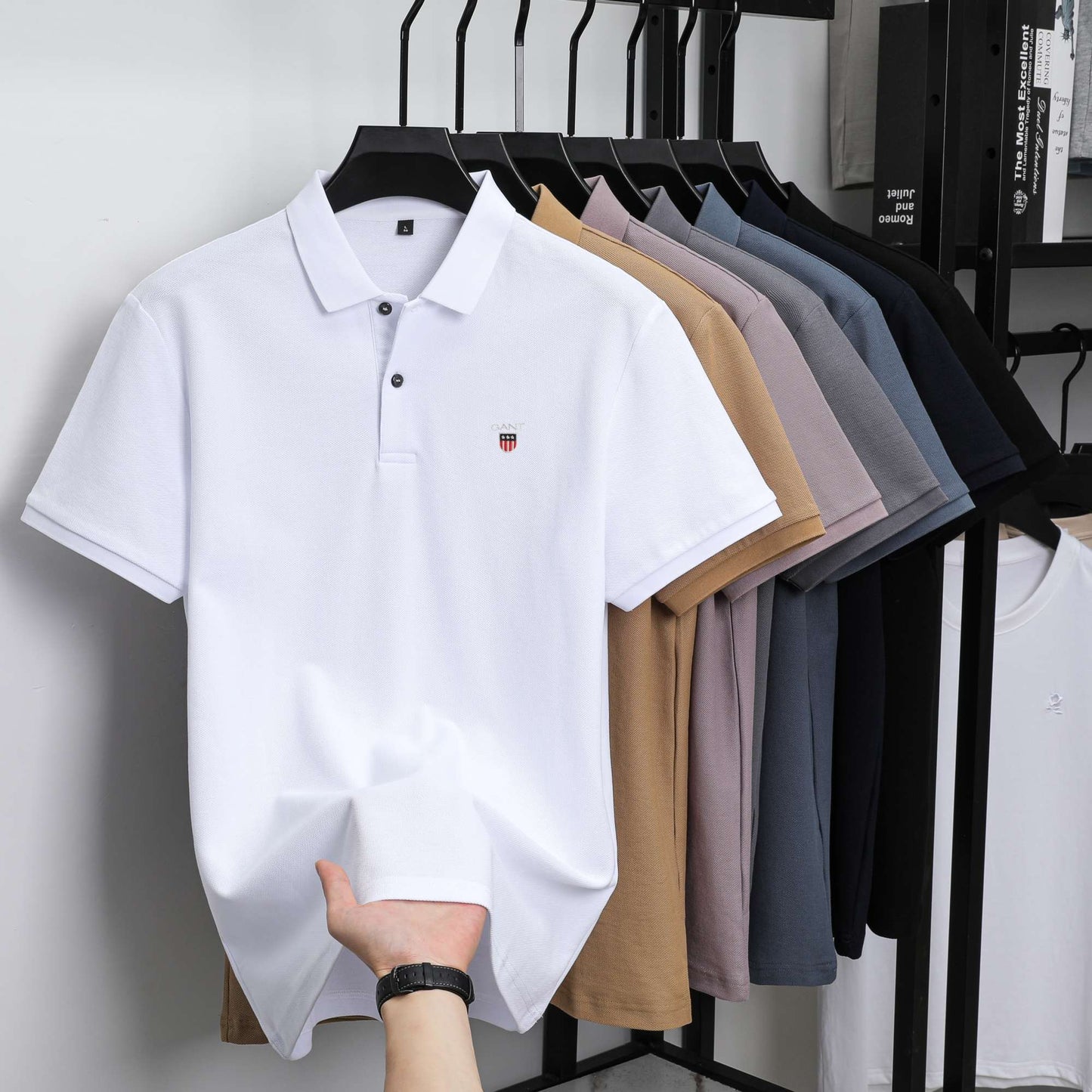 High-end 100% Cotton Short Sleeve Polo Shirt Men's Summer Luxury Brand Breathable Paul T-shirt Exquisite Embroidery Casual Top