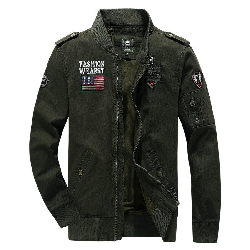 New Spring Military Style Pilot Jacket Multi-pocket Men Tactical Flight Jacket Autumn US Air Force Motorcycle Outwear Cotton